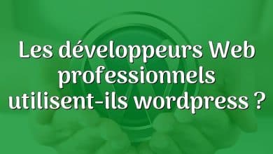 Les développeurs Web professionnels utilisent-ils wordpress ?